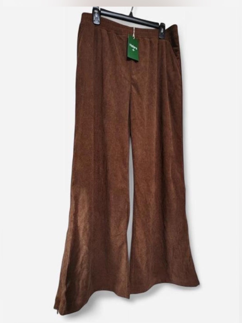 HALARA  Corduroy Wide-Leg Pants in Brown